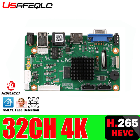 Grabadora de vídeo Digital DVR de red 4K, H.265, 32 canales, NVR, cámara IP y placa Max 8T, detección de movimiento, OVNIF CMS, XMEYE SATA Line P2P Cloud ► Foto 1/6