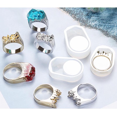 Anillo de Metal de 16/17/18mm, herramienta táctil para hacer joyas, anillo de resina UV, molde de epoxi, accesorios de joyería, 1 Uds. ► Foto 1/6