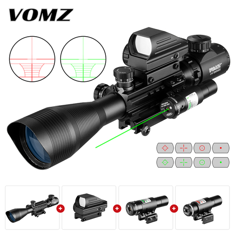 Mira iluminada de 4-12x50 grados para Rifle, mira holográfica de 4 retículas, 20mm, láser rojo grann para mira telescópica de caza ► Foto 1/6