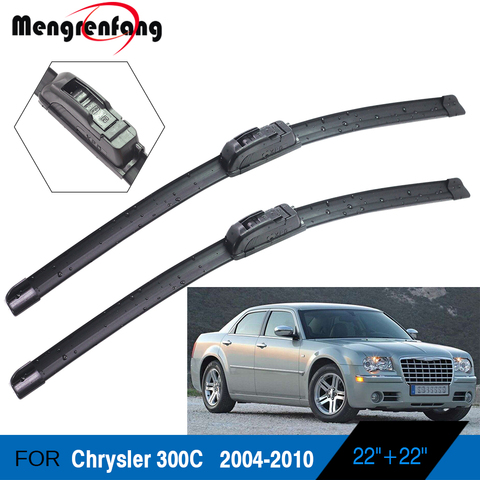 Para Chrysler 300C 300 C 2004-2010 Limpiaparabrisas delantero hojas sin marco limpiaparabrisas de goma blanda accesorios ► Foto 1/6