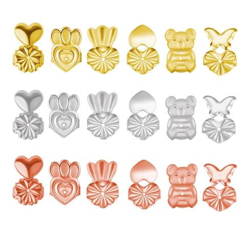 Uer, pendientes para mujer, elevadores traseros, Color dorado, plateado, mariposa de cobre, pendientes de amor, 2022, nuevos accesorios de joyería a la moda ► Foto 1/6
