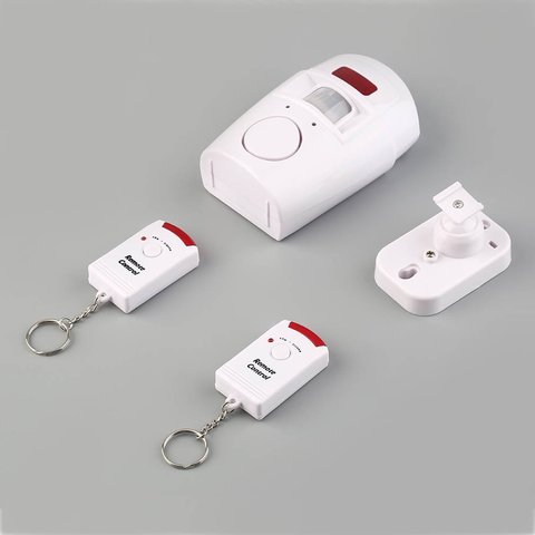 LESHP-Alarma de Sensor de Movimiento PIR inalámbrico para seguridad del hogar, sistema de alarma antirrobo con Detector de movimiento, con 2 mandos a distancia, 105db ► Foto 1/6