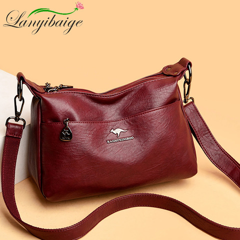 LANYIBAIGE-Bolsos de mano de cuero suave para mujer, bolsas de mano de diseñador, de mano, informales, grandes, 2022 ► Foto 1/6