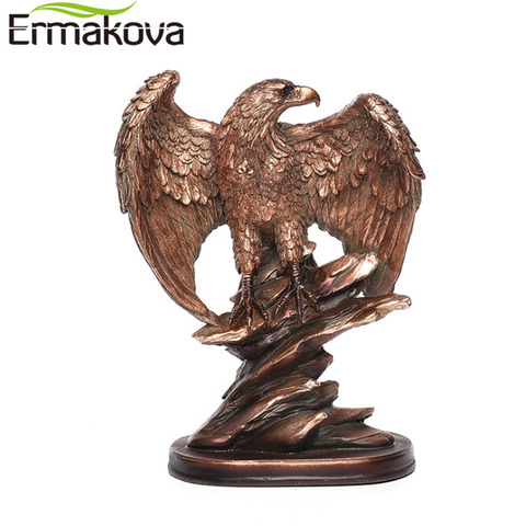 ERMAKOVA-estatua de águila de resina Europea Feng Shui, estatua de animales de riqueza, decoración para la Oficina, el hogar y la sala de estar ► Foto 1/5