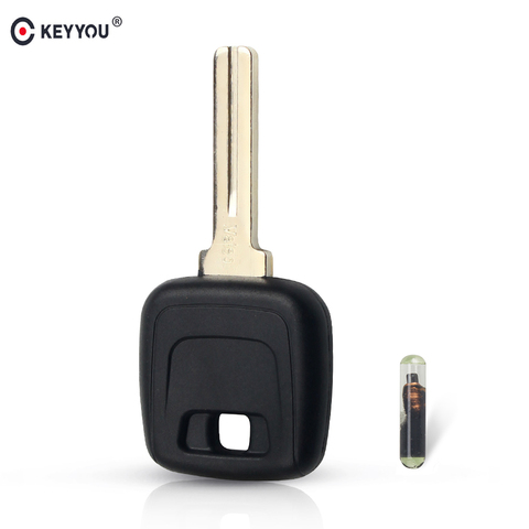 KEYYOU transpondedor llave de coche con ID48 Chip para Volvo VOLVO S40 V40 D30 S60 S80 XC90 XC60 funda de llave ciega Fob sin cortar NE66 hoja ► Foto 1/5