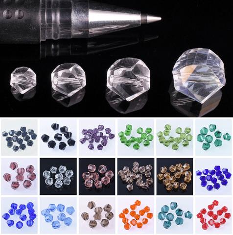 Cuentas espaciadoras sueltas de cristal facetadas de giro, lote de colores de 4mm, 6mm, 8mm, 10mm y 12mm para fabricación de joyería DIY ► Foto 1/6