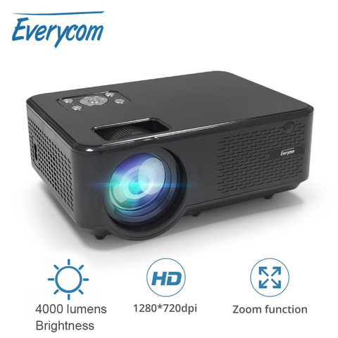 Everycom-miniproyector LED M8 para cine en casa, dispositivo de vídeo HD 720P, opción portátil, Android, Wifi, Bluetooth, compatible con FHD1080P ► Foto 1/6