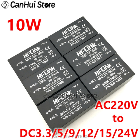 Miniinterruptor de aislamiento inteligente para el hogar, módulo de fuente de alimentación HLK-10M05 10M03/09/12/15/24 AC-DC, 220V a 3,3 V/5V/9V/12V/15V/24V ► Foto 1/6