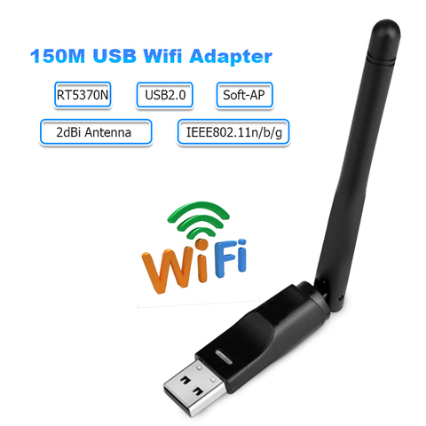 RT5370 adaptador USB Wifi 150Mbps tarjeta de red inalámbrica adaptador de antena Wifi USB transmisor receptor Wifi Soft-AP Envío Directo ► Foto 1/6