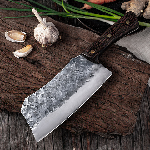 Shuji-cuchillo de corte forjado hecho a mano, utensilio de cocina tradicional, cuchillos domésticos de doble uso, Chef, rebanador ► Foto 1/6