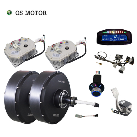 QSMOTOR 12 pulgadas 5000W 72V 90kph 2wd doble Motor de cubo con KLS7245H controlador Bluetooth para ATV eléctrico Coche ► Foto 1/4