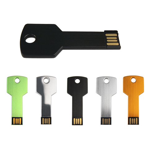 Logotipo personalizado USB forma de llave Pendrive Metal memoria Stick 4 GB 8 GB 16 GB 32 GB 64 GB Usb USB pen Drive usb Flash disco pen drive ► Foto 1/6