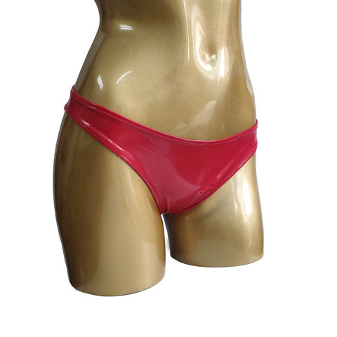 Tanga Sexy de látex de tiro bajo para gays, lencería para gays, Color caramelo, Sexy, brillante, Micro Tanga, parte trasera en T, de PVC, erótico, de talla grande, F2 ► Foto 1/6