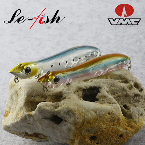 Le-fish-señuelo de pesca con cabeza de serpiente, 125MM, 18G, Lucio de Lucio flotante, Popper Topwater con ganchos VMC ► Foto 1/5