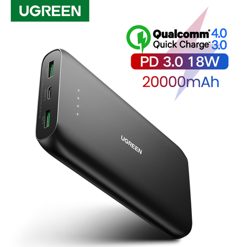 Ugreen banco de potencia 20000mAh cargador de teléfono de carga rápida 4,0 QC3.0 portátil batería externa para iPhone 12 XiaoMi PD Powerbank ► Foto 1/6