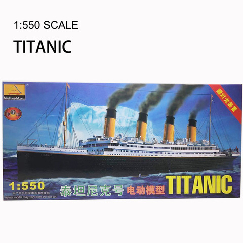 El RMS Titanic modelo Kits de construcción de asamblea de plástico modelo de barco con Motor eléctrico dispositivo de iluminación 1:550 eléctrico modelo Titanic ► Foto 1/6