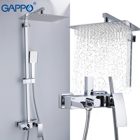 GAPPO-grifos de ducha de latón set de ducha de baño, cabezal de ducha de masaje montado en la pared, mezclador de baño, grifos de Grifo de ducha de baño, G2407-20 ► Foto 1/6