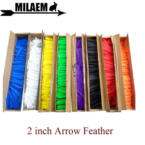 200 unids 2 pulgadas arco pluma Fletching Vanes flecha pluma tiro flecha accesorio ► Foto 1/6