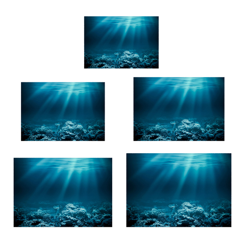 Papel adhesivo de fondo para acuario serable, papel adhesivo para tanque de peces 3D, decoración de papel tapiz, fondo submarino ► Foto 1/6