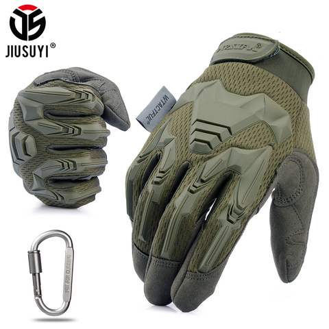 Guantes militares tácticos de ejército para disparar Paintball, guantes de goma para bicicleta de combate Airsoft, protector antideslizante con dedo completo para hombres y mujeres ► Foto 1/6