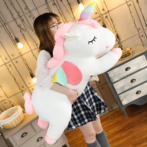 Peluche de unicornio para Tamaño gigante, juguete suave de dibujos animados, muñecas unicornios, Animal caballo, regalo de alta calidad para drop shiping ► Foto 1/6