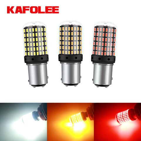 KAFOLEE 1 Uds nuevo 1157 P21/5W BAY15D canbus Super brillante 3600Lm LED Auto freno de la cola de bombilla luces de circulación diurna de coche de la luz de marcha atrás ► Foto 1/5