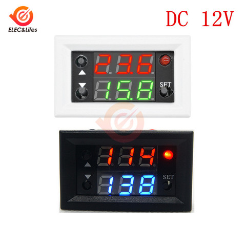 Módulo de relé de tiempo de retardo, Relé Digital de doble pantalla LED DC 12V, Mini relé temporizador, temporizador, retardo de ciclo, interruptor de Control de tiempo de casa ► Foto 1/6