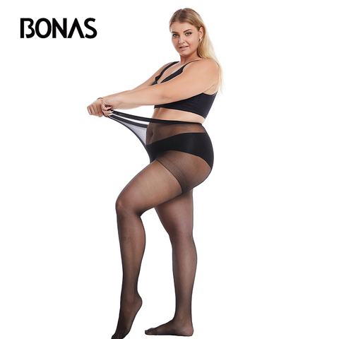 BONAS 20D Sexy medias tamaño de la Reina medias de elasticidad LICRA resistente a las mujeres medias Collant Femme medias negras ► Foto 1/6