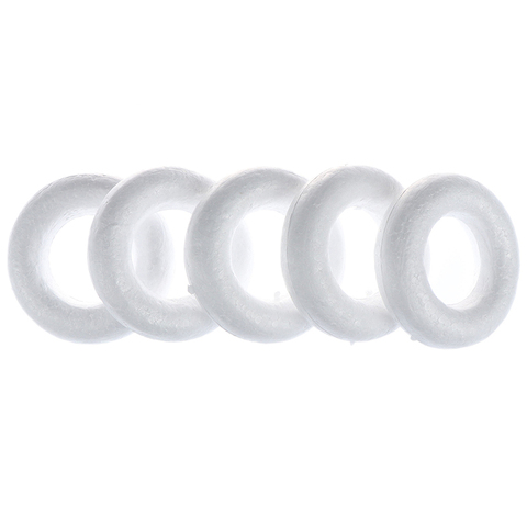 Bolas redondas de espuma de poliestireno para manualidades de 5 uds., bolas de espuma de modelado blanco para Navidad, decoraciones para bodas ► Foto 1/6