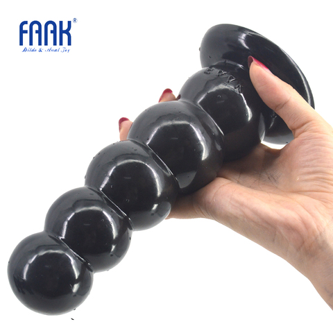 FAAK-consolador grande con cuentas de succión fuerte, caja de consolador anal, tapón anal, Juguetes sexuales para mujeres, hombres y adultos, producto de sex shop ► Foto 1/6