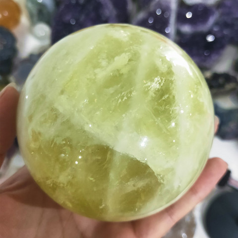 1,1 kg cristal Natural de citrino Esfera de cuarzo amarillo Bola de piedra preciosa Sanación Reiki ► Foto 1/6