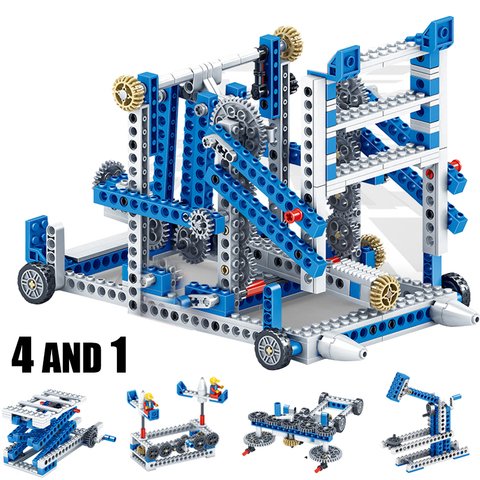 Bloques de construcción técnica de engranaje mecánico para niños, ingeniería, juguetes educativos de ciencia, 3 en 1, bloques de construcción, juguetes de bloques ► Foto 1/6