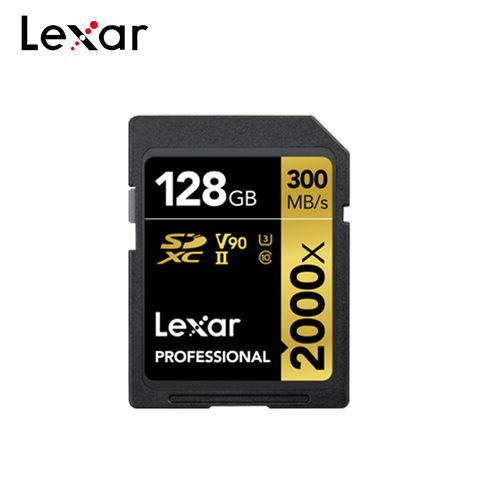 Original Lexar profesional tarjeta SD 300 MB/s SDHC 2000x32GB SDXC UHS-II U3 tarjeta de memoria 64GB 128GB V90 para 4K cámara Digital SLR ► Foto 1/4