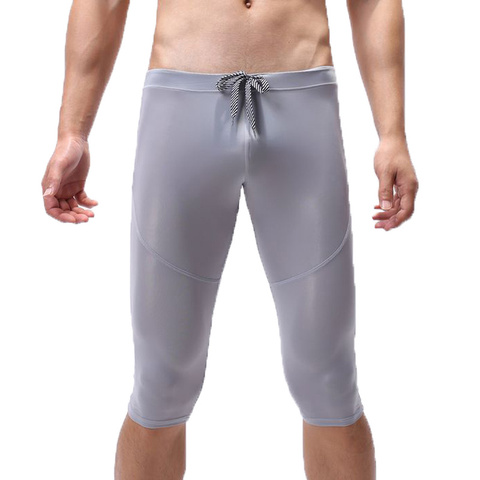 Pantalones cortos para dormir para hombre, pantalones de chándal para correr, mallas deportivas, pantalones cortos para hombre, pijama de hombre, ropa interior Sexy sin costuras, pantalones de salón ► Foto 1/6