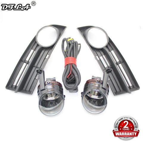 Luz antiniebla para parachoques delantero de coche, arnés de cables y cubierta de rejilla de lámpara antiniebla, para VW Touran 1T1 2002 2003 2004 2005 2006 ► Foto 1/6