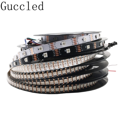 1m/3m/5m WS2813(WS2812B Update) RGB Led Strip 30/60/144 Pixels/Leds/m Dual-Signal Led Individual Addressable WS2812 IC DC5V ► Foto 1/6