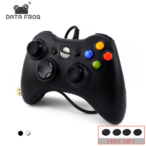 DATA FROG-mando con cable USB para Xbox 360, mando fino para Windows 7/8/10, compatible con Steam Game ► Foto 1/6
