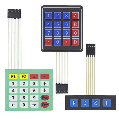 1*4 4*4 4*5 matriz de matriz/teclado de matriz 16 teclas teclado de membrana para arduino 1x4 4x4 4x5 ► Foto 1/4