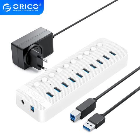 ORICO-Adaptador de alta velocidad con adaptador de corriente de 12V para PC, concentrador multiusb 3,0, 7, 10, 13, 16 puertos, USB 3,0, accesorios de ordenador ► Foto 1/6