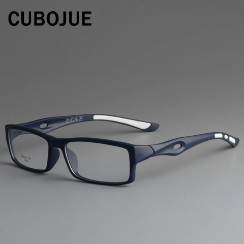 CUBOJUE-gafas deportivas TR90 para hombre, anteojos con prescripción ultraligeros, gafas ópticas de estilo masculino ► Foto 1/6