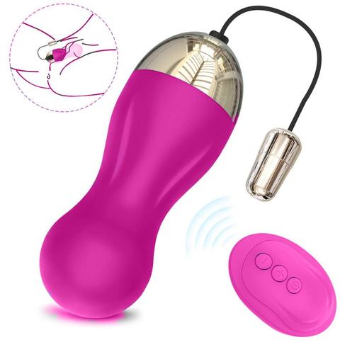 Vibrador de bala para mujer y adulto, Control remoto recargable por USB, resistente al agua, con funciones de vibración fuertes, Juguetes sexuales ► Foto 1/6