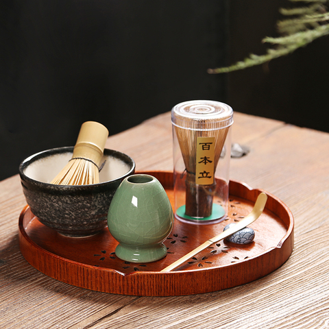 Juego de Matcha japonesa para ceremonia, batidor de bambú, Matcha de polvo de té verde, amoladora, cepillos, herramientas de té, accesorios de soporte, 2022 ► Foto 1/6