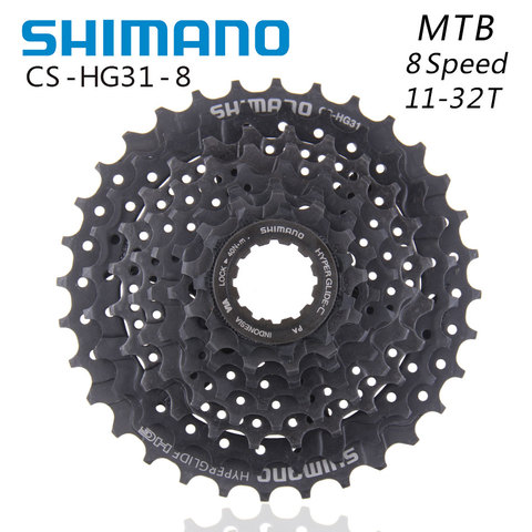 SHIMANO-volante de inercia CS-HG31-8 para bicicleta de montaña, 11-32T, 8S, rueda libre, 25/28/32/36/40/42T, M360, M310, M280, M410, k7, X4, plegable ► Foto 1/6