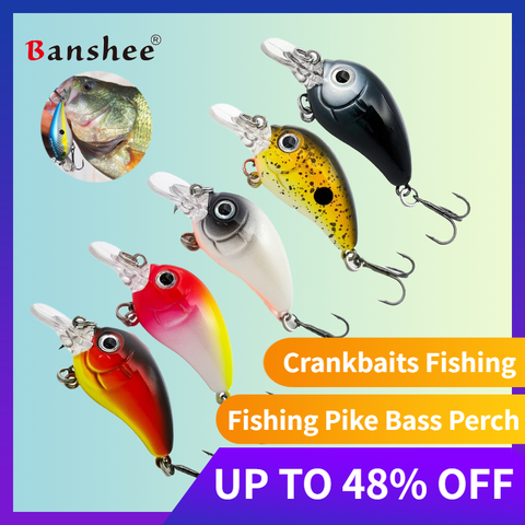 Banshee 5 uds Mini Wobblers por Pike Crankbaits conjunto de Señuelos de Pesca se hunde Crankbait para pesca cebos duro Artificial 43mm 3,3g señuelos de pesca señuelos de pesca mar señuelos pesca señuelo pesca crankbait ► Foto 1/6