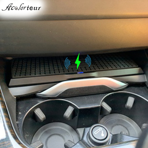 Cargador inalámbrico para coche, placa de carga qi con soporte de montaje móvil para iphone 11, carga rápida, para bmw x3, f25, x4, f26, 2014, 2017 ► Foto 1/5