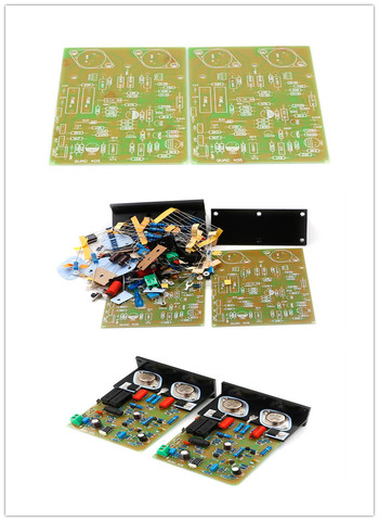 Placa de amplificador de clon Hifi QUAD-405, Pcb, kit MJ15024, aluminio angular (2 canales) 100W * 2 AMP ► Foto 1/4