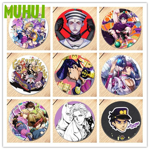 Broche de la extraña aventura de Jojo de Anime para niñas, insignias de Cosplay para ropa, mochila, decoración, joyería, envío gratis, B030 ► Foto 1/5