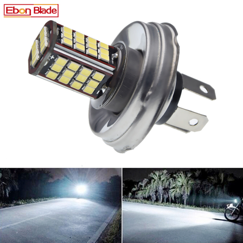 Faro blanco para motocicleta P45T, 6V, 12V, 24V, 30V, DC, Bixenón, 56SMD, LED para ciclomotor, faro ATV, luz de aluminio ► Foto 1/6