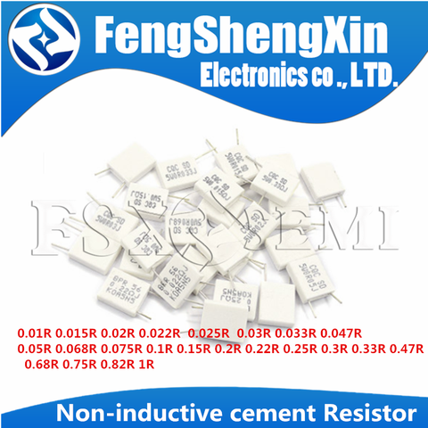 10 unids/lote BPR56 5W no inductivo-Cerámica de cemento resistencia 0.01R 0.015R 0.02R 0.022R 0.025R 0.03R 0.033R 0.047R 0.05R 0.068R ► Foto 1/3