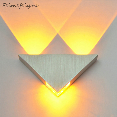 Moderna Lámpara de Pared Llevada 3 W Cuerpo De Aluminio Triángulo Baño Lámpara de Iluminación Luminaria Luz de La Pared Para El Dormitorio En Casa de Pared aplique ► Foto 1/6